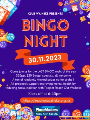 BINGO Last of the year! 