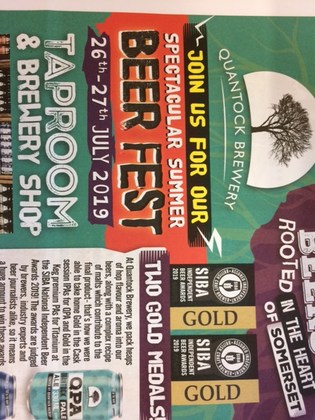 Annual "ad hic" ride to Quantock Brewery Beer Festival