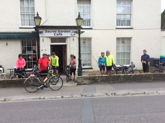 Thursday Midweek Ride to The Secret Garden Cafe Chard.