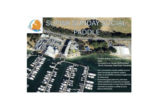 SUPWA SUNDAY SOCIAL PADDLE - 20 OCTOBER 2024 - 8:00 am