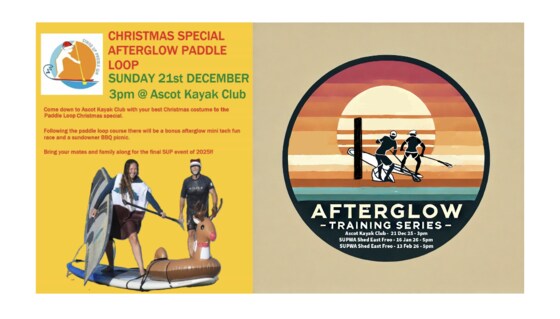 21 December 2025 Xmas PADDLE LOOP and Afterglow Tech Race