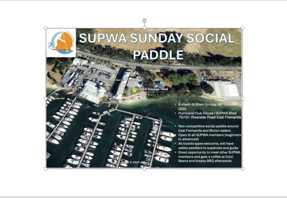 SUPWA SUNDAY SOCIAL PADDLE - 26 OCTOBER 2025 - 8:45 am