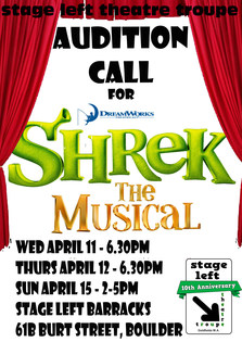Shrek audition poster