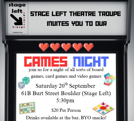 Stage Left Theatre Troupe's Games Night