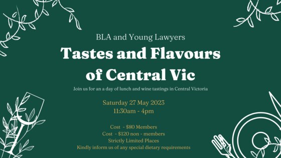 BLA Young Lawyers  'Tastes and Flavours of Central Vic' (Bus Tour) 