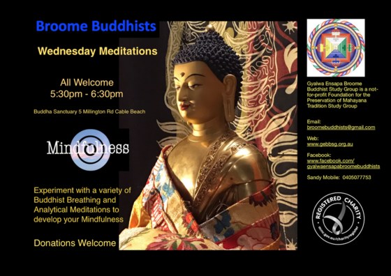 Wednesday Meditation Sessions 5:30 - 6:30pm
