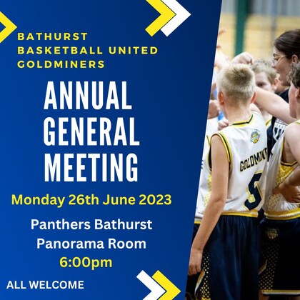 Bathurst Basketball United Annual General Meeting (AGM) 2023