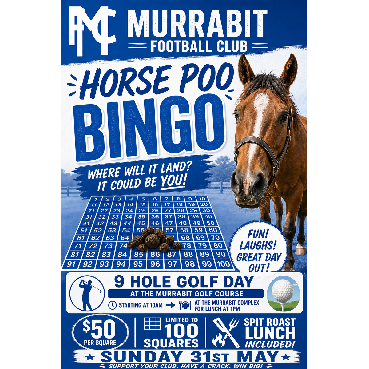 Horse PooBingo