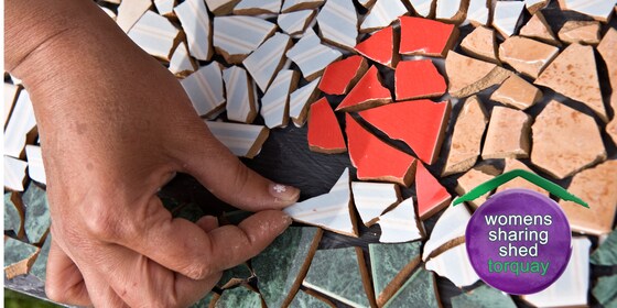 Mosaic Workshop with the Women's Sharing Shed celebrating Positive Ageing Month