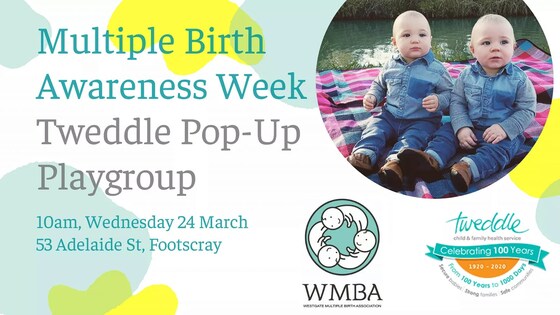 Multiple Birth Awareness Week and Tweddle pop up playgroup!