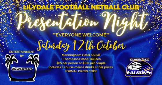 Lilydale Football Netball Club 2024 Presentation Night 