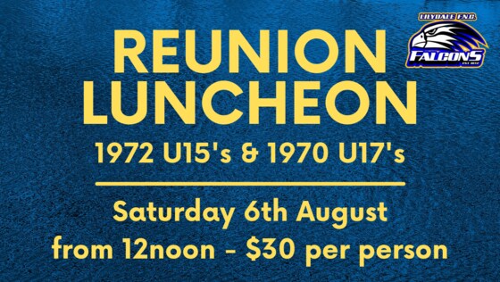 Past Players Day - Reunions for 1972 U15's & 1970 U17's
