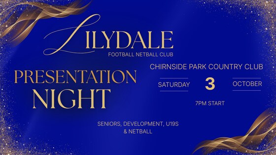 Lilydale Football Netball Club Presentation Night