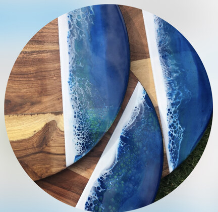 Resin pouring demonstration