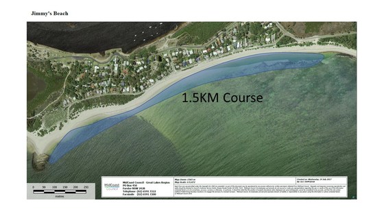Jimmys Beach Open Water Swim - 1.5km  Course