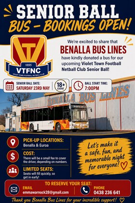 Senior Ball - Bus Travel (Benalla only)