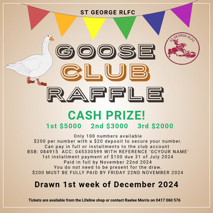 2024 STGLRFC Goose Club Raffle