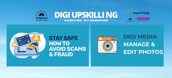 Talk  " How to avoid online scams & managing photos " Saturday 14 March (10-11 am) 