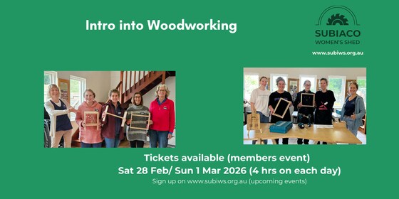 Introduction to woodworking: (2 half days (4 hours) 28th Feb/1 Mar 26)