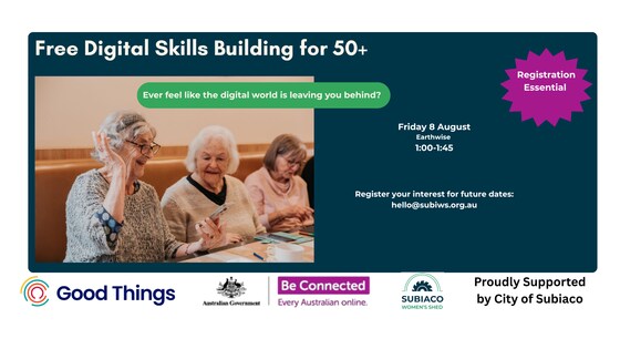 Building Digi skills - Friday 8th August 1:00-1:45 pm  (refreshments from 2:00-3:00pm)