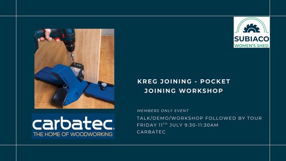 Kreg Joining - Pocket Joining by Carbatec, the home of woodworking; 11th july 9:30-11:30 am