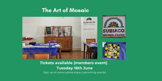 Healing piece by piece - The Art of Mosaic - Tuesday 16th June 14:00-16:00