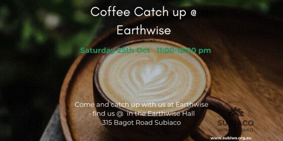 Coffee morning Saturday 25th October 11-12 pm