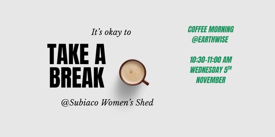 Coffee morning - Wednesday 5th Nov 10:30-11:00 am