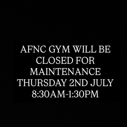 Gym Closure for Maintenance
