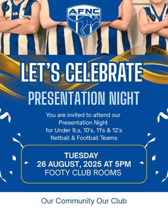 Under 9, 10, 11 & 12s Presentation Night 
