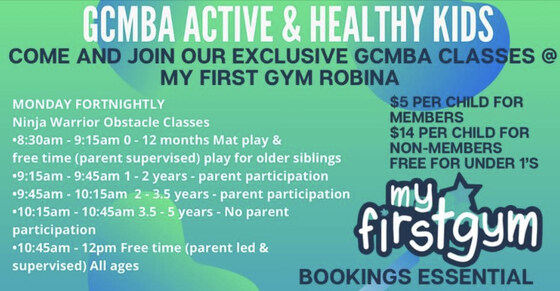 GCMBA Active & Healthy Kids at My First Gym Robina -  15 Feb 2021