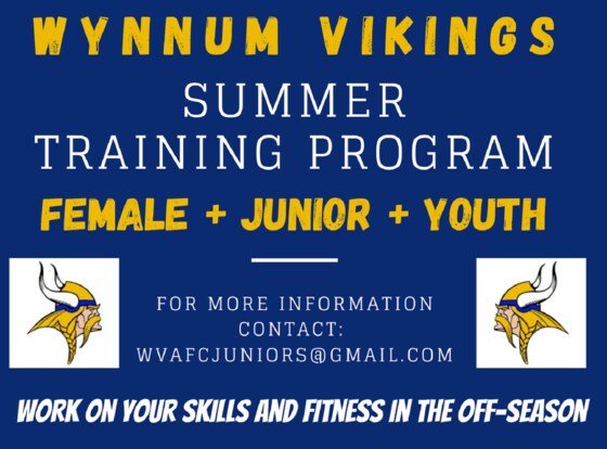 Wynnum Vikings Summer Training Program 2022
