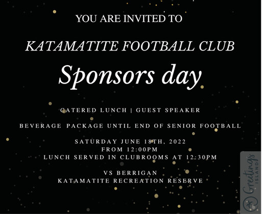 Katamatite FC 2022 Sponsors Day