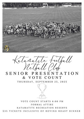Katamatite Football Netball Club 2025 Senior Presentation & Vote count