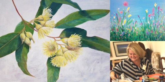 Adventures in acrylics: spring flowers
