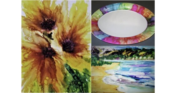 Advanced alcohol ink workshop  (Rosslyn Bosnar)