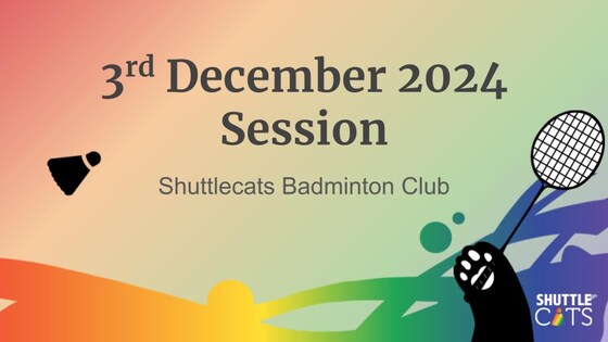 Shuttlecats Badminton Session 03/12/2024