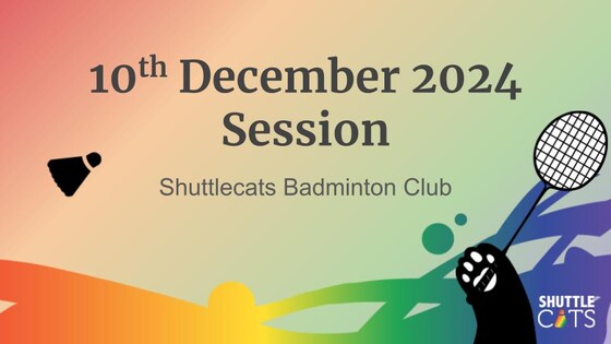 Shuttlecats Badminton Session 10/12/2024
