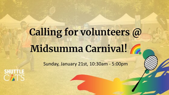 Join Shuttlecats @ Midsumma Carnival 21/01/24