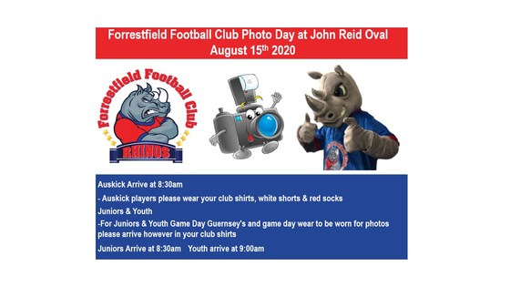Forrestfield Football Club Photo Day Aug 15 2020