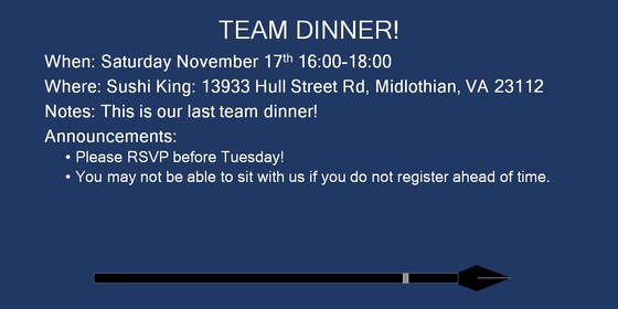 Final Team Dinner