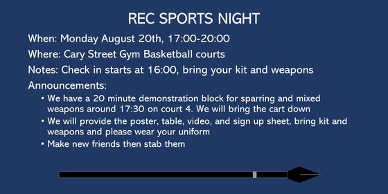 Rec Sports Night 