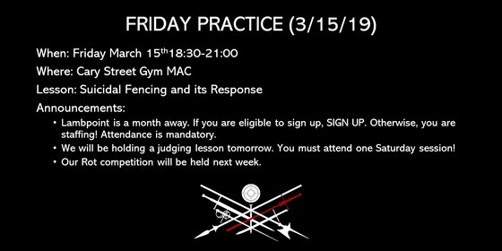 Friday Practice - Suicidal Fencing and its Response