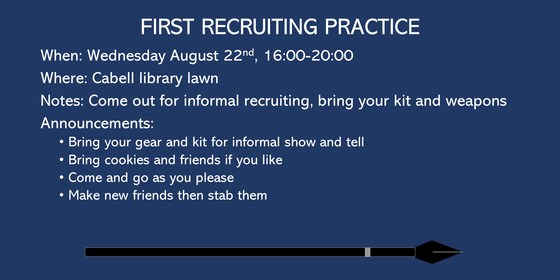 First recruiting practice 