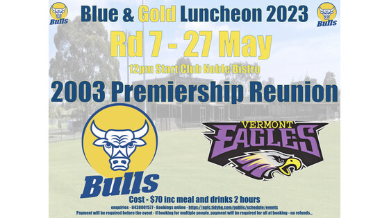 Rd 7Noble Park v Vermont 2003 Reunion