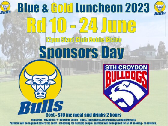 Rd 10 Noble Park v Sth Croydon Sponsors Day