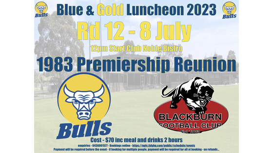 Rd 12 Noble Park v Blackburn 1983 Premiership Reunion