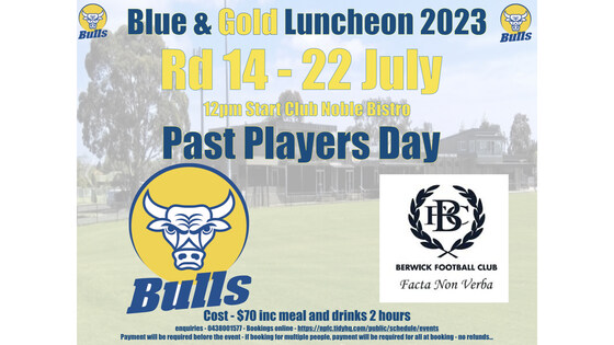 Rd 14 Noble Park v Berwick Past Players Day
