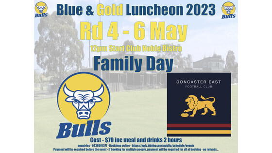 Rd 4 Noble Park v Doncaster East Family Day