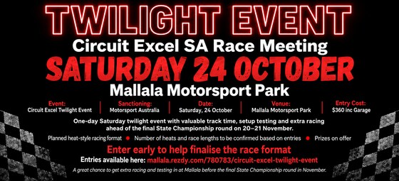 Mallala Excel Twilight Event 